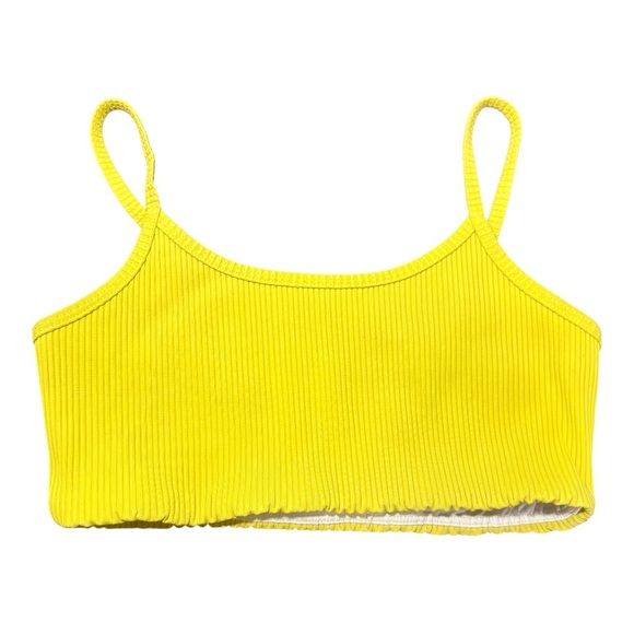 YEAR OF OURS Yellow Ribbed Bralette Top - Picture 1 of 7